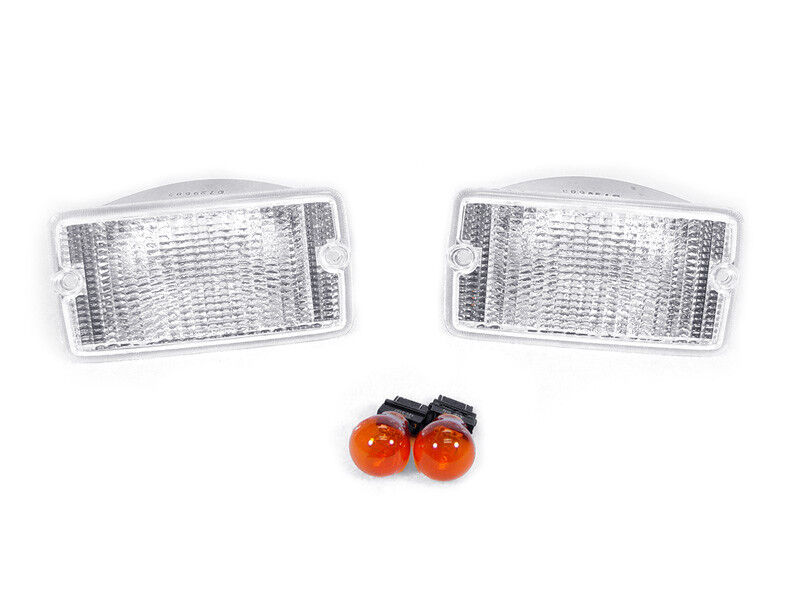 DEPO New Pair Clear Front Bumper Signal Lights For 1997-2006 Jeep Wrangler TJ