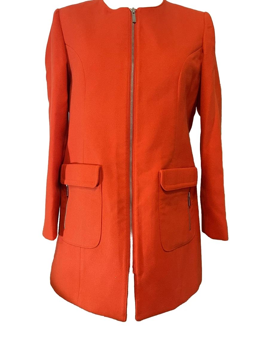 Orange colour shop coat
