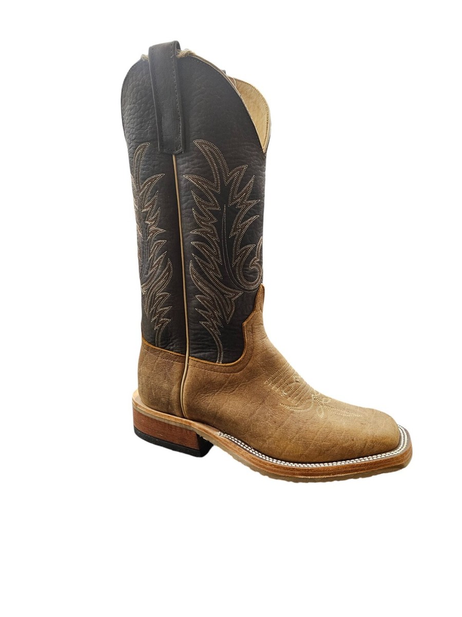 MEN'S ANDERSON BEAN EXCLUSIVE WESTERN BOOTS SQUARE TOE BISON