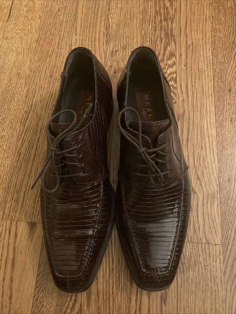 mezlan valdes genuine lizard cap toe derby