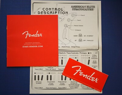.Fender Strat SSS American Elite Control Description and Fender RED ACCESSORY