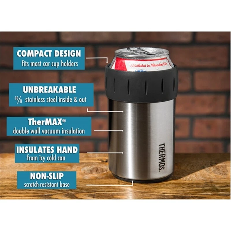 Soda can store thermos