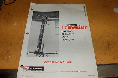 ECONOMY TRAVELER ONE MAN Elevating Telescopic Boom Lift Owner Operator manual | eBay