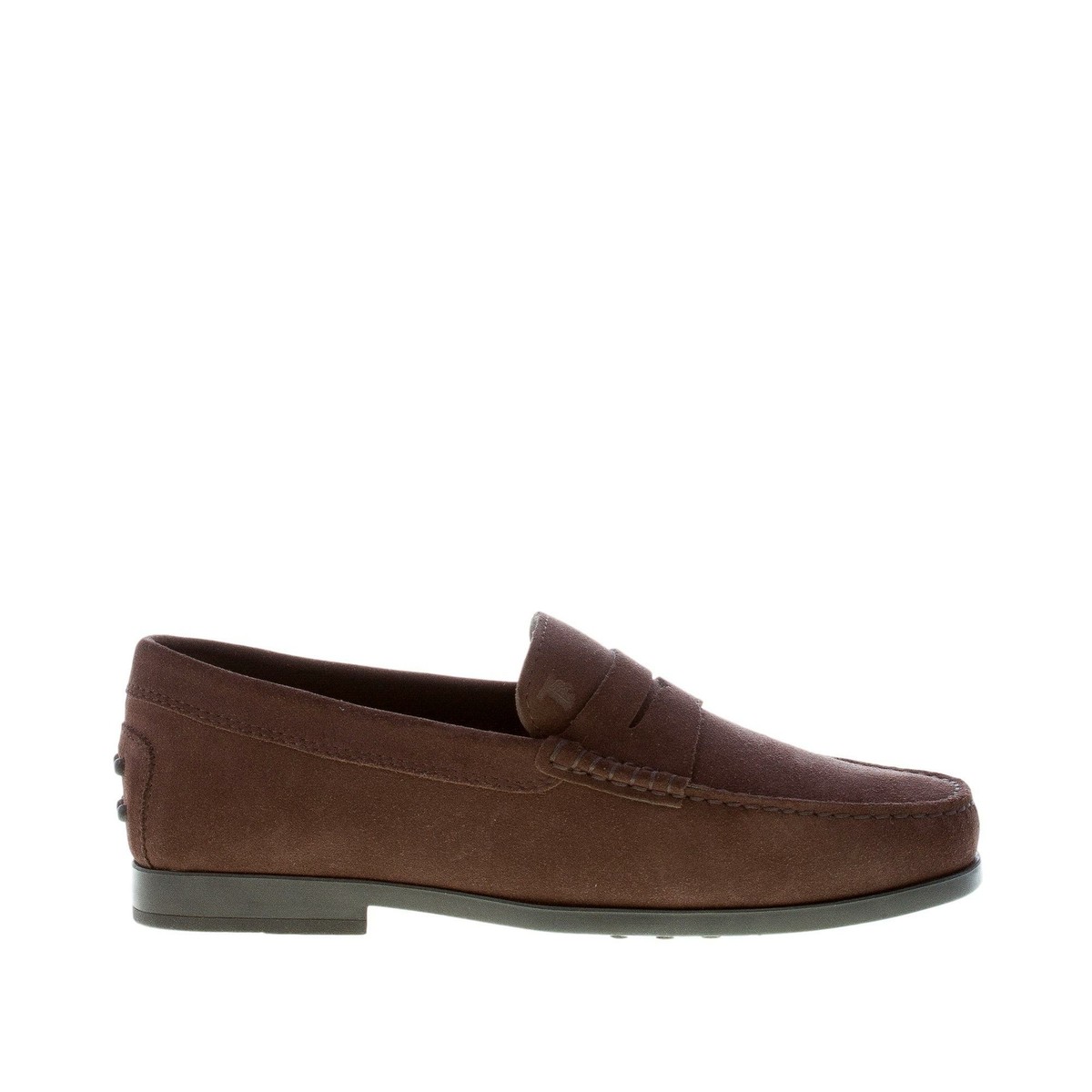 サンダル Tod's Men's Rubber Sole Suede Classic Loafer Dark Brown Tod's Suede Loafers] Size US 9 - Men's Brown Suede Driving