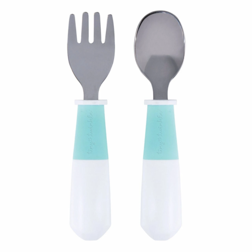 Tiny Twinkle - Fork and Spoon Set - Mint - Picture 1 of 5