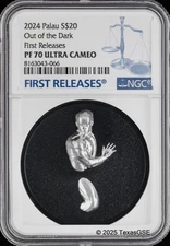 2024 Palau Silver 3oz $20 Out of the Dark NGC PF70 First Release