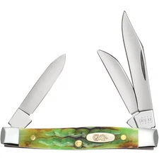 CASE XX POCKET KNIFE LIZARDSKIN CORN COB JIG BONE SMALL STOCKMAN