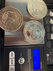 Three Seven Dollar Gaming Tokens .999 Fine, 2.485 oz Silver Total, All Three