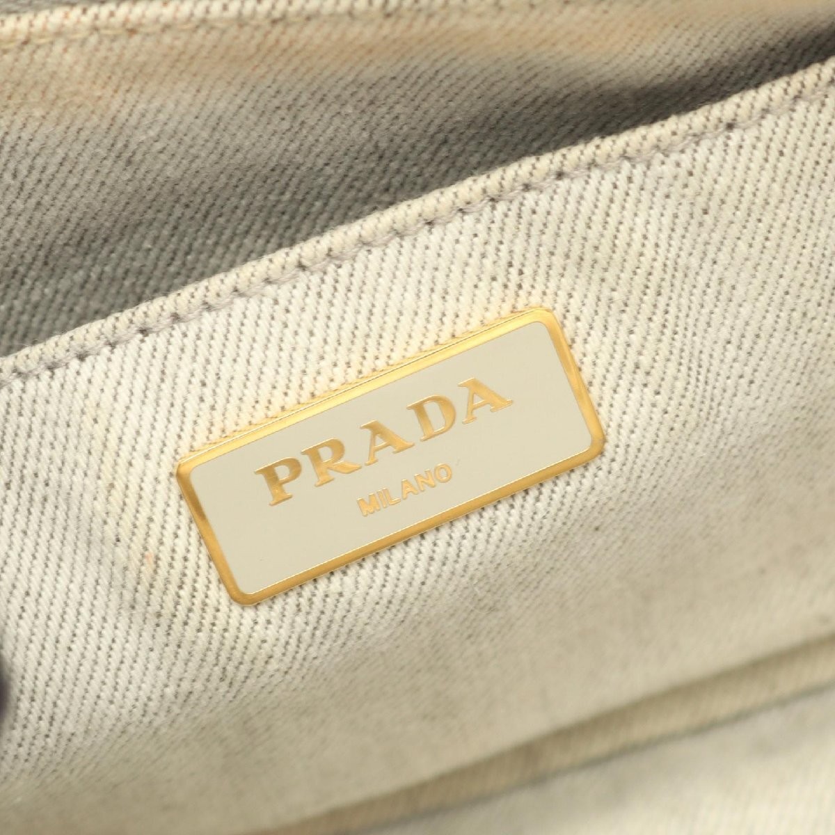 Prada CANAPA Canapa  PRADA Denim Tote Bag Canvas Used Ladies from japan thumbnail 4
