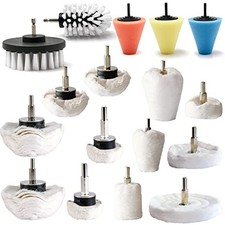 Polishing Pad Buffing Wheel Kit 17 Pack, for Drill for Metal Aluminum Stainle...