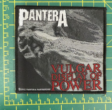 Image of Pantera Vulgar Display Of Power Woven Sew On Patch Officially Licensed