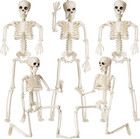 5 Pack 16" Poseable Skeleton Halloween Decorations Small Mini Skeletons Indoor O