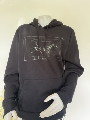 GUESS Los Angeles Black Logo Pullover Hoodie Size M