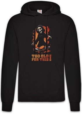 Old Skate Ripper Herren Hoodie Skateboard Skeleton Skull Bones Skater Ollie