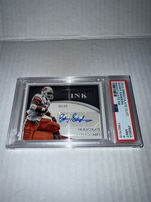 2022 Panini Immaculate CLGT Collections Immaculate Ink Barry Sanders Auto 6/49
