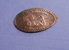 Smoky Mountains elongated penny Tennessee USA cent Bear souvenir coin