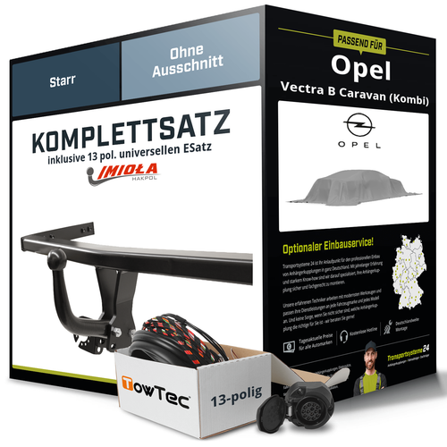 Anhängerkupplung starr für OPEL Vectra B Caravan (Kombi) +E-Satz NEU - Bild 1 von 4