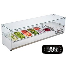 Refrigerated Condiment Prep Station, 150 W Countertop Refrigerated Condiment Sta