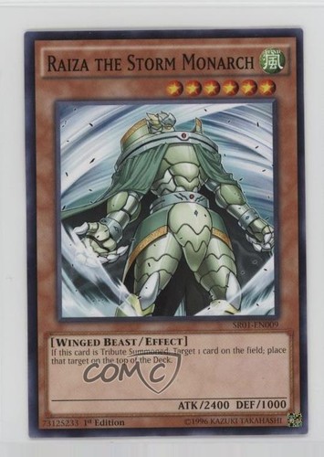 Raiza the Storm Monarch SR01-EN009 YuGiOh Structure Deck: Emperor of Darkness card