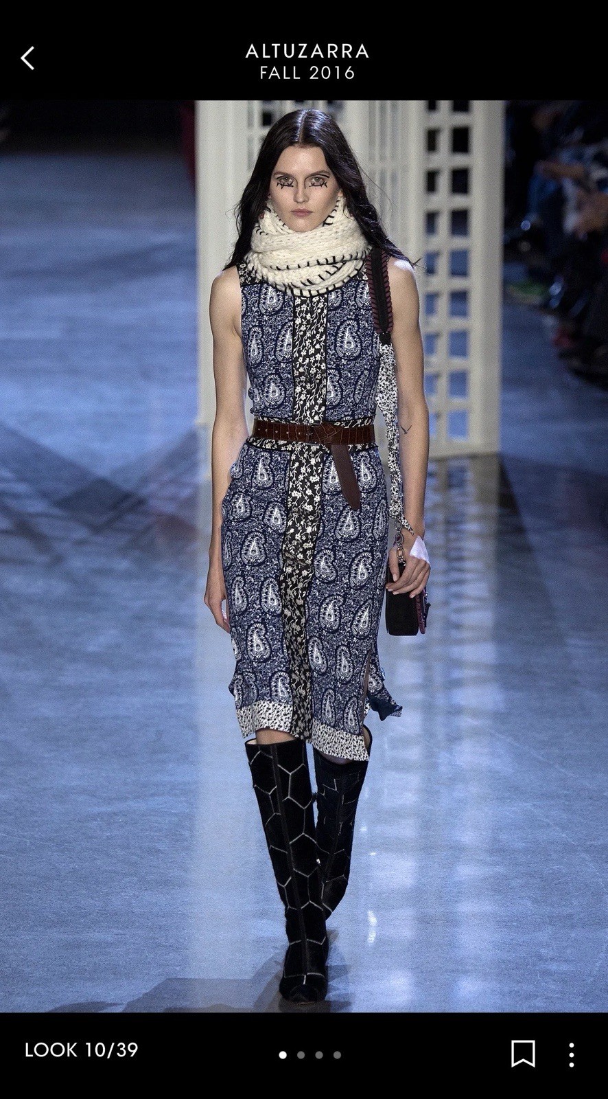 Altuzarra FW 2016 Runway Mixed Print Paisley Floral Midi Dress IT 40 / US 4