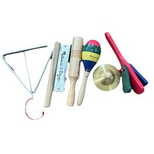 Melissa and Doug Musical 7 Instruments Harmonica Clapper  1 Symbol Etc