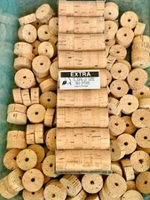 Cork Rings, 50 Extra Select Natural, 1 1/4" x 1/2” x 1/4" Hole