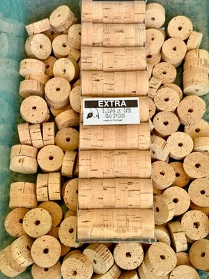 MOGO’S Cork Rings, 50 Extra Select Natural, 1 1/4" x 1/2” x 1/4" Hole