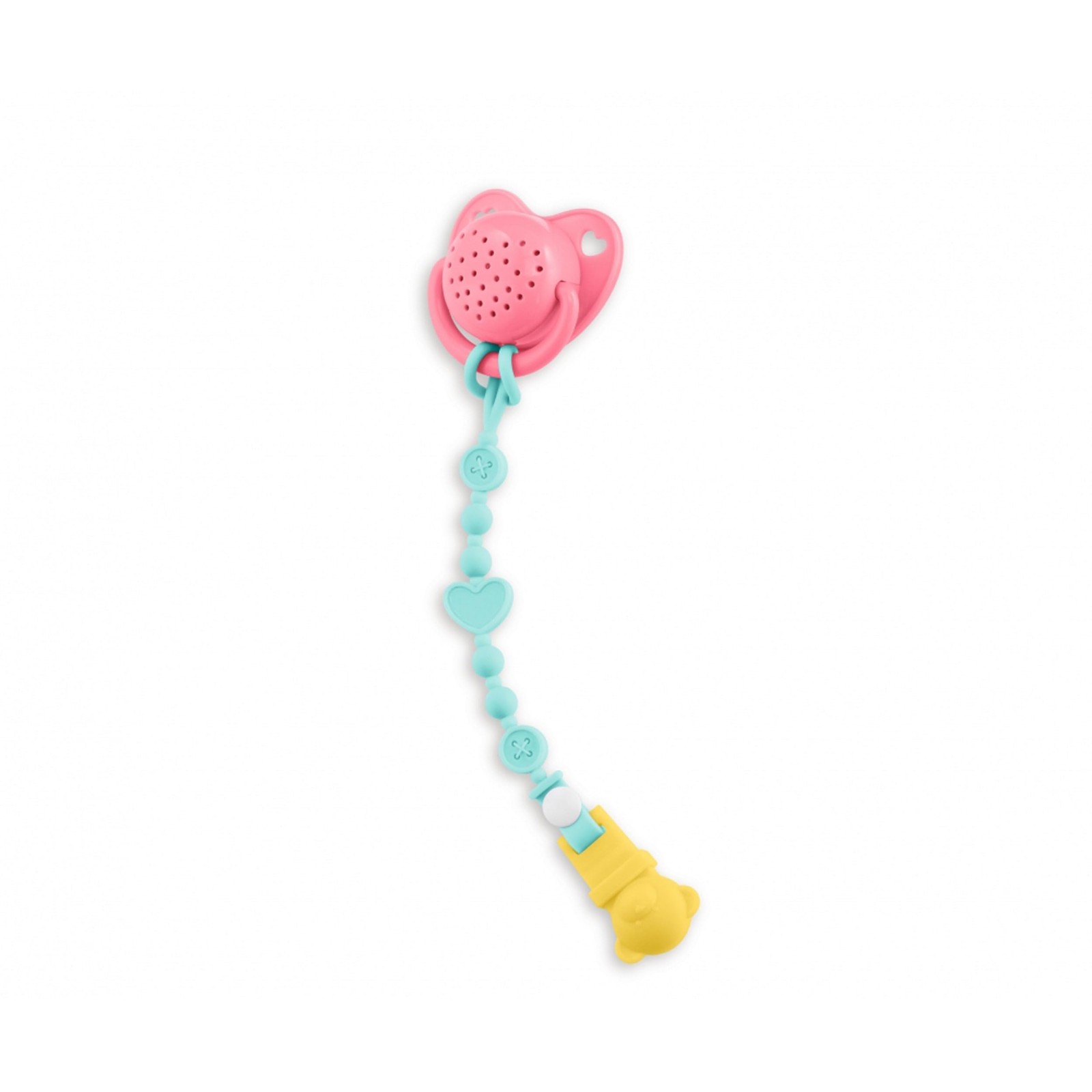 Corolle Baby Doll Pacifier with 15 Sounds - for 14 Baby Dolls, Pink/Blue