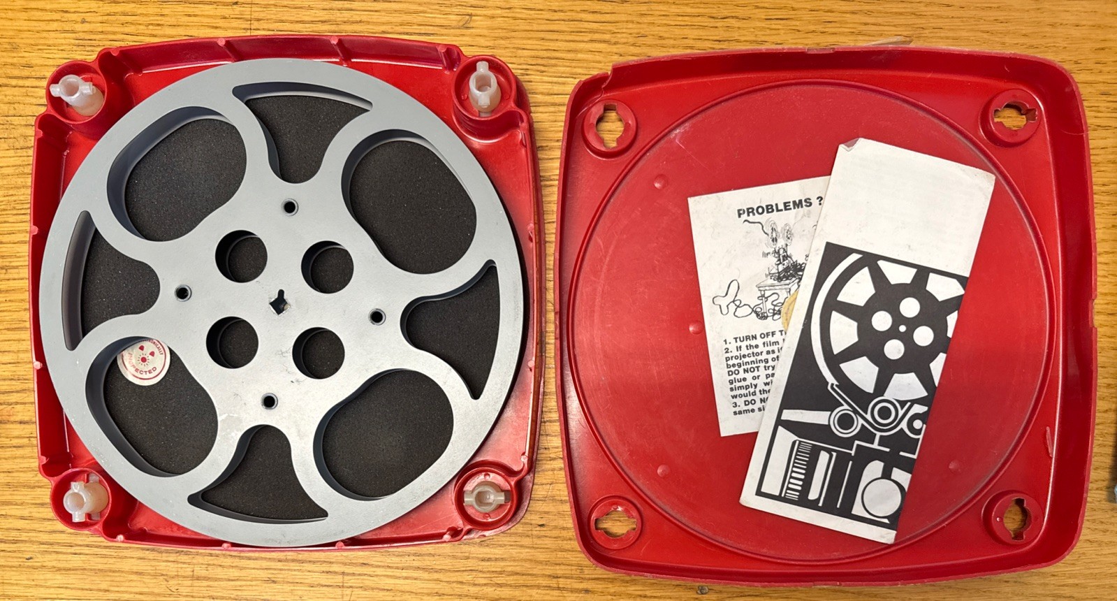 1 - 16mm  800'  EMPTY  METAL  FILM  REEL  TAYLOREEL  (  GREY )     A-     NICE