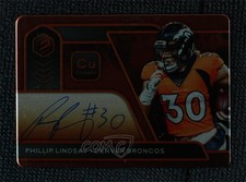 2020 Panini Elements Steel Signatures Copper 1/29 Phillip Lindsay Auto 1q7k