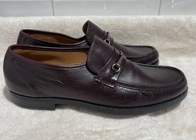 Florsheim Comfortech Burgundy Leather Metal Bit Loafer Men display picture 3
