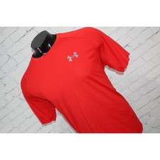 Under Armour The Tech Tee Mens XL Red HeatGear Crew Neck Shirt Gym Workout