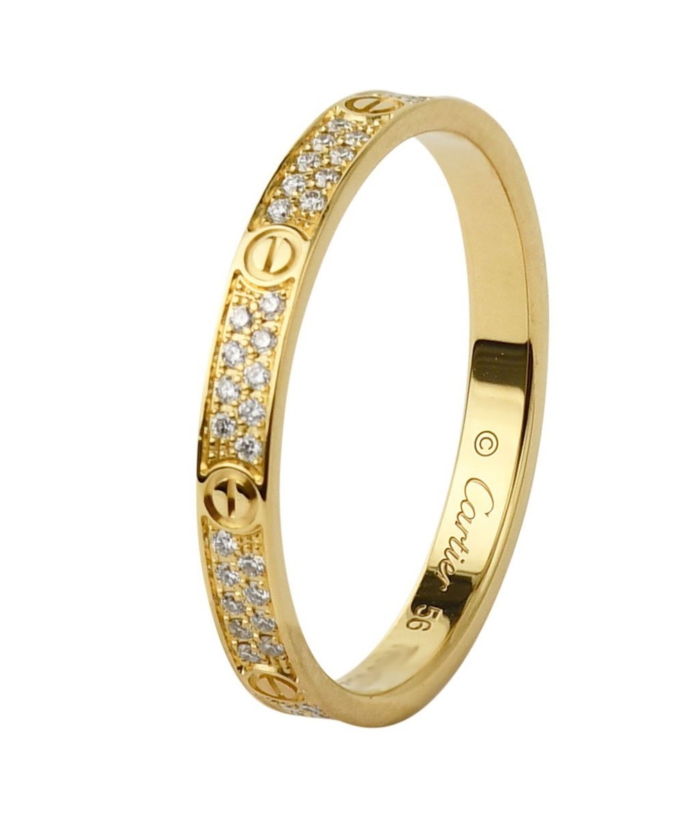 Cartier Mini Love Ring 18Kyg Yellow #300243C14B Cartier Love Ring 18K Yellow Gold Small Model Size 62 US 10  main image 4