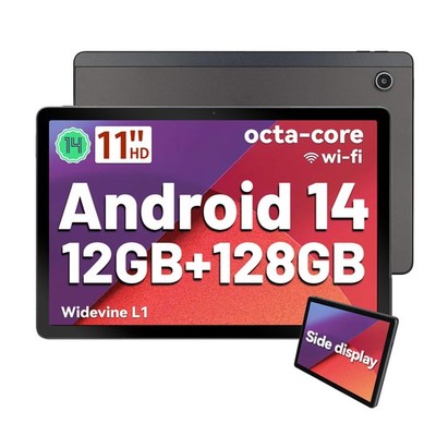 AEEZO Tablet 11 inch Ultra Android 14 Tablets 12GB RAM 128GB, 1TB Expandable IPS
