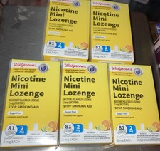 5 boxes of 81 lozenges of 2 MG each Mini Nicotine Citrus Walgreens 9/26