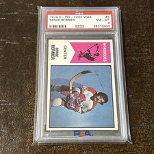 1974 O-PEE-CHEE WHA #5 SERGE BERNIER QUEBEC NORDIQUES PSA 8