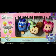 Disney Munchlings Mickey, Minnie, Stitch Mystery 6-Inch Plush 4-Pack New Box