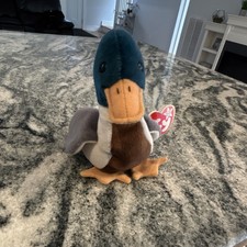 Ty Jake the Drake Duck Beanie Baby 1998 Retired Plush Bird Toy