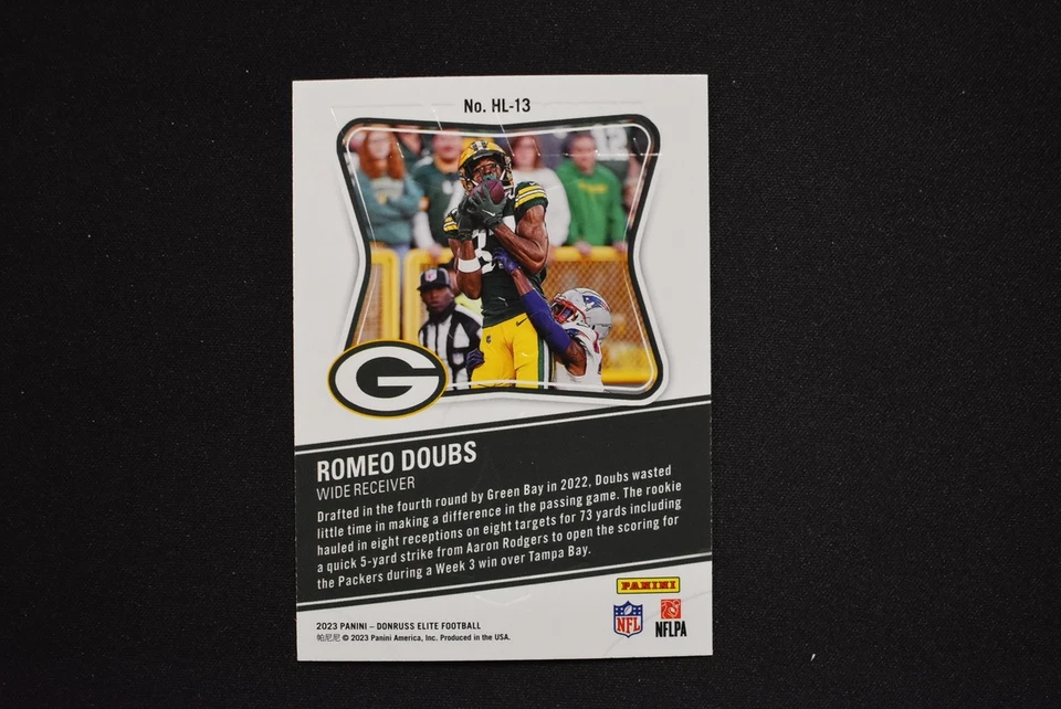 Romeo Doubs 2023 Panini Donruss Elite High Life #HL-13 Holofoil Insert - Image 2 of 2