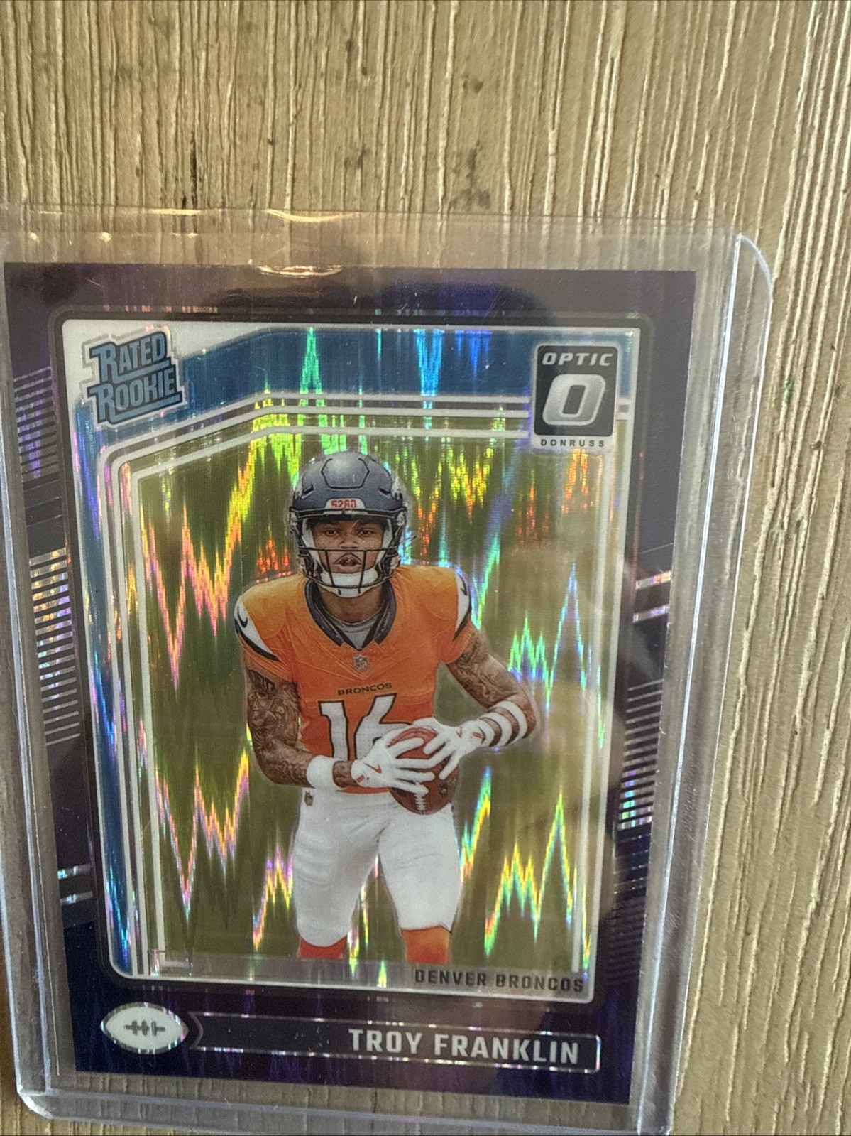 2024 Donruss Optic - Rated Rookie Troy Franklin #294 Purple Shock Prizm (RC)