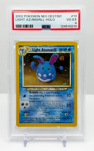 2002 Pokemon Neo Destiny Light Azumarill Holo 80HP #13/105 PSA 4 VG-EX