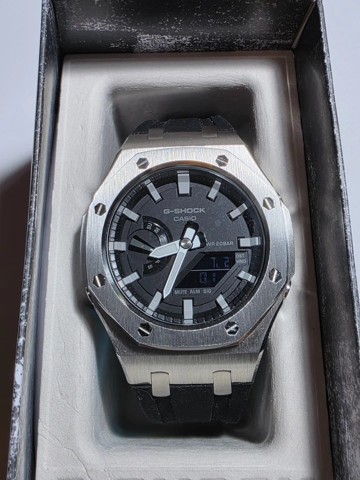 Metal Casio G Shock GA 2100 Stainless Steel Bezal And Strap Casioak Ga-2100-1AER