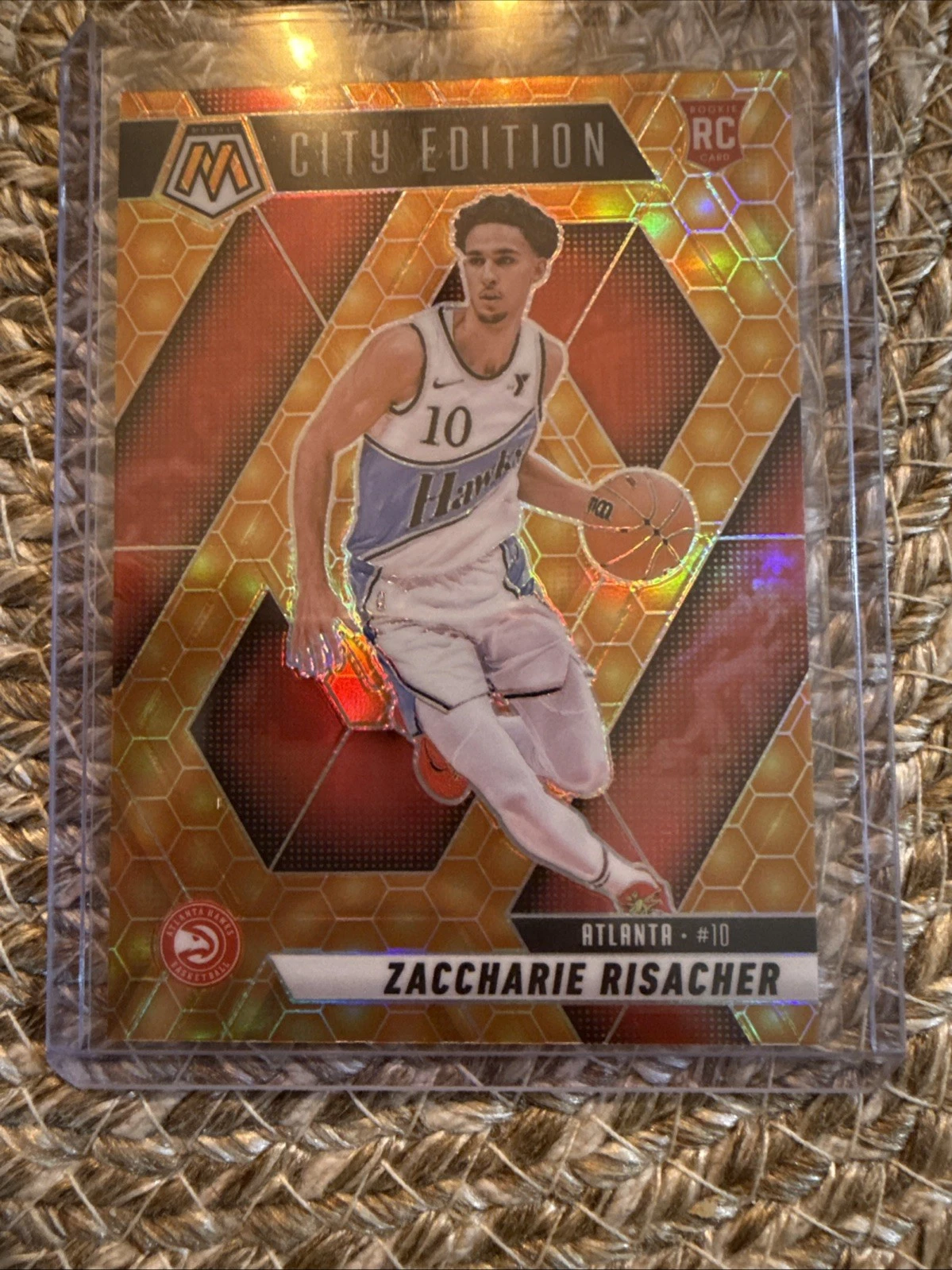 2024-25 Mosaic Zaccharie Risacher #274 RC Rookie City Honeycomb Case Hit SSP