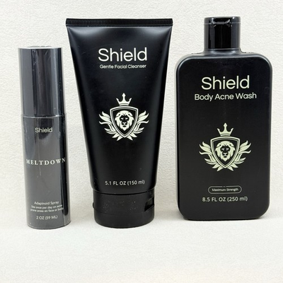 #ad #ad Shield Acne System For Men Face Wash Body Wash Meltdown Spray NEW SEALED $42.00