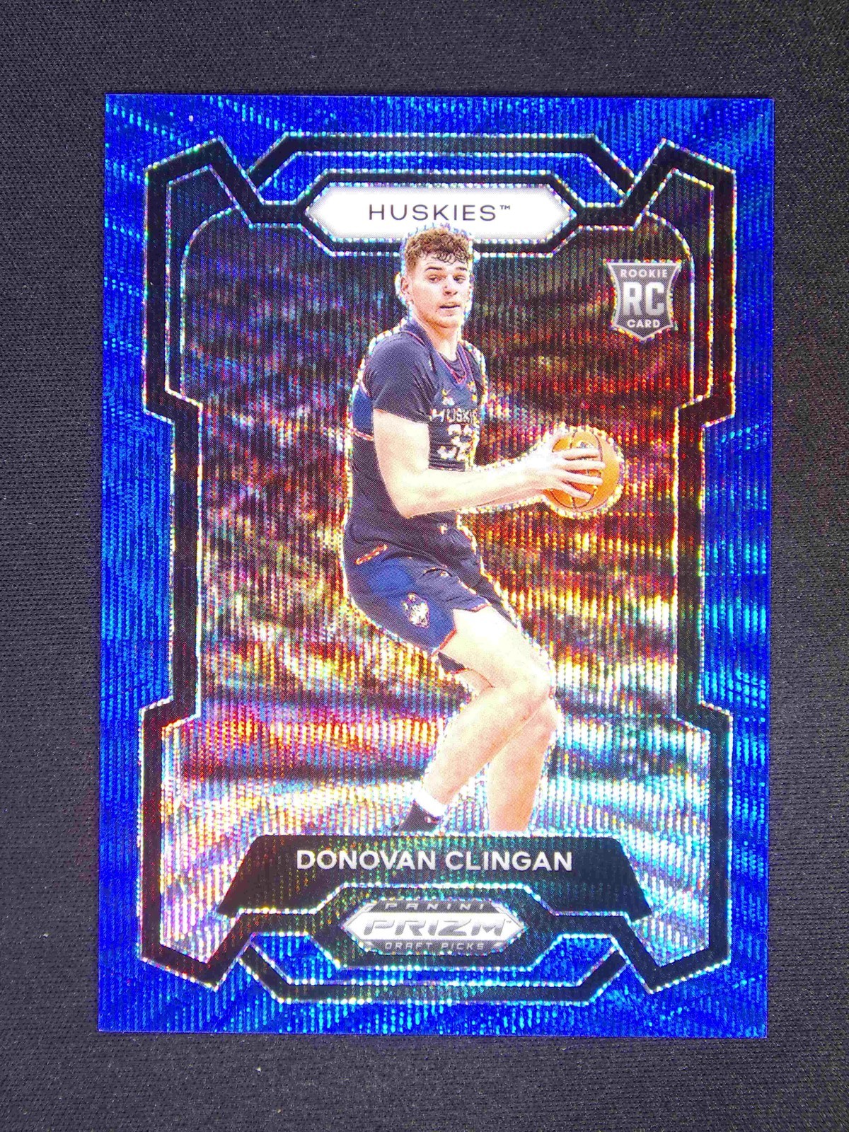 2024 Panini Prizm Draft Picks Donovan Clingan #95 RC Rookie Blue Wave /249
