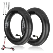 (2 Pack) 10x2.5 Scooter Tire Tube, 10 Inch Front and Rear Tire, Bent Valve, 