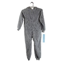 Cat Jack Kids' Marshmallow Fleece Union Suit, Gray, Size XS 4/5 , NWT