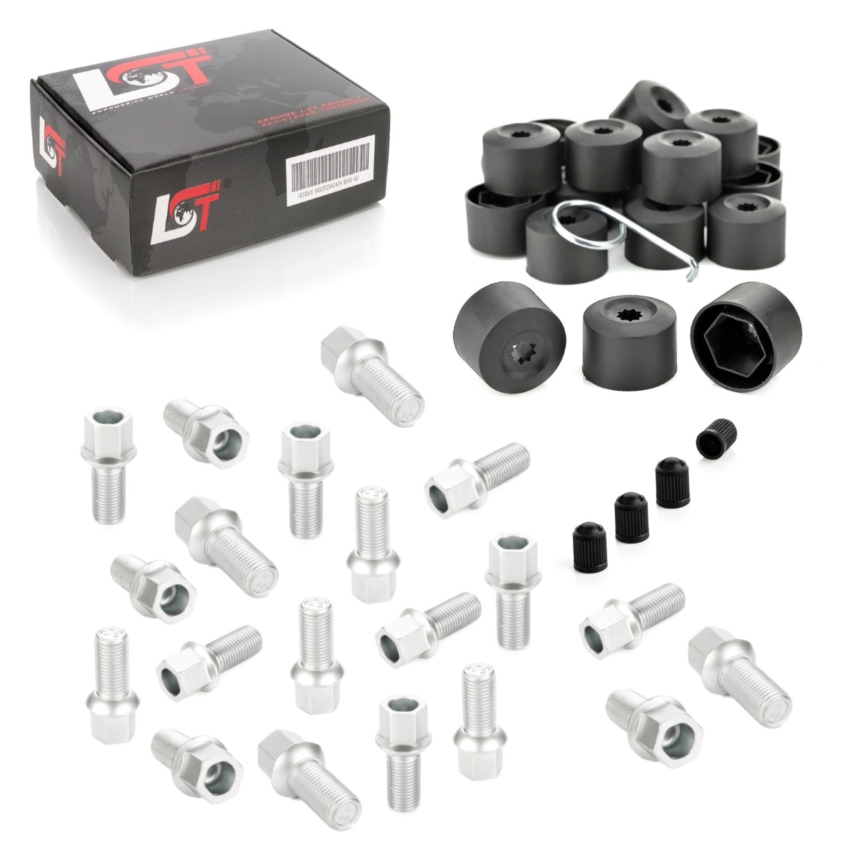 20X Wheel Bolts Ball Seat M14X1.5X27 Caps For VW VENTO 1H2