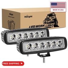 Nilight Led Light Bar 2PCS 18w Spot Driving Fog Light Led Pods Off Road Lights B