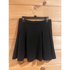 Black Pleated Mini Skirt